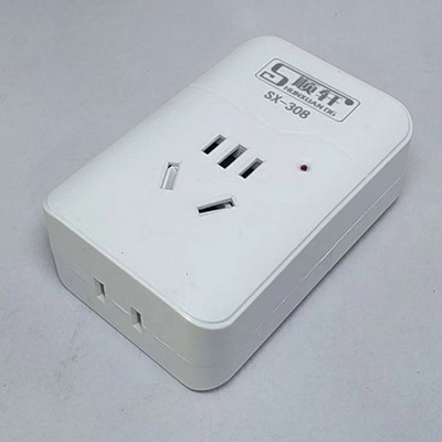 308白色七孔带灯16A空调插座