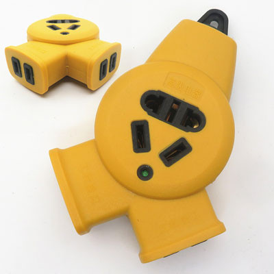 小黄人插座 无线九孔双铜片